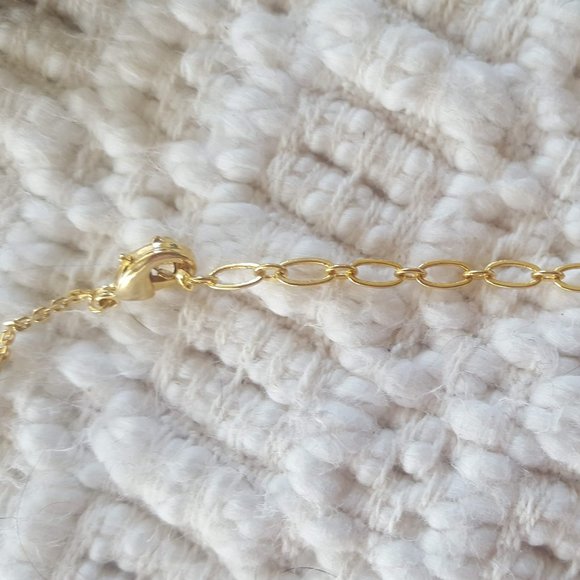 Faceted Amber Vintage Teardrop Goldtone Necklace/Earrings - Picture 5 of 6